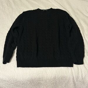 Brandy Melville black cable knit oversized sweater